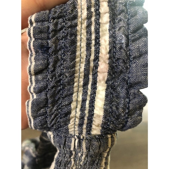 Maeve Anthropologie Ruched ruffle striped tank - Picture 4 of 4